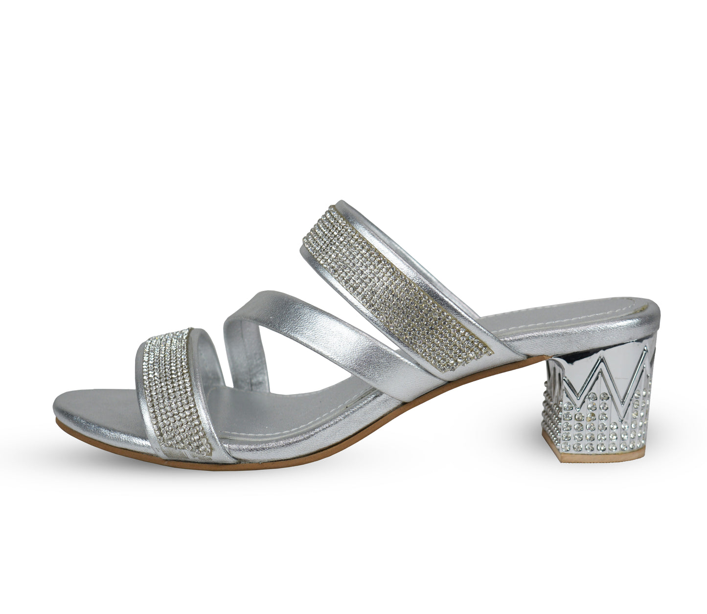 Midnight silver heels