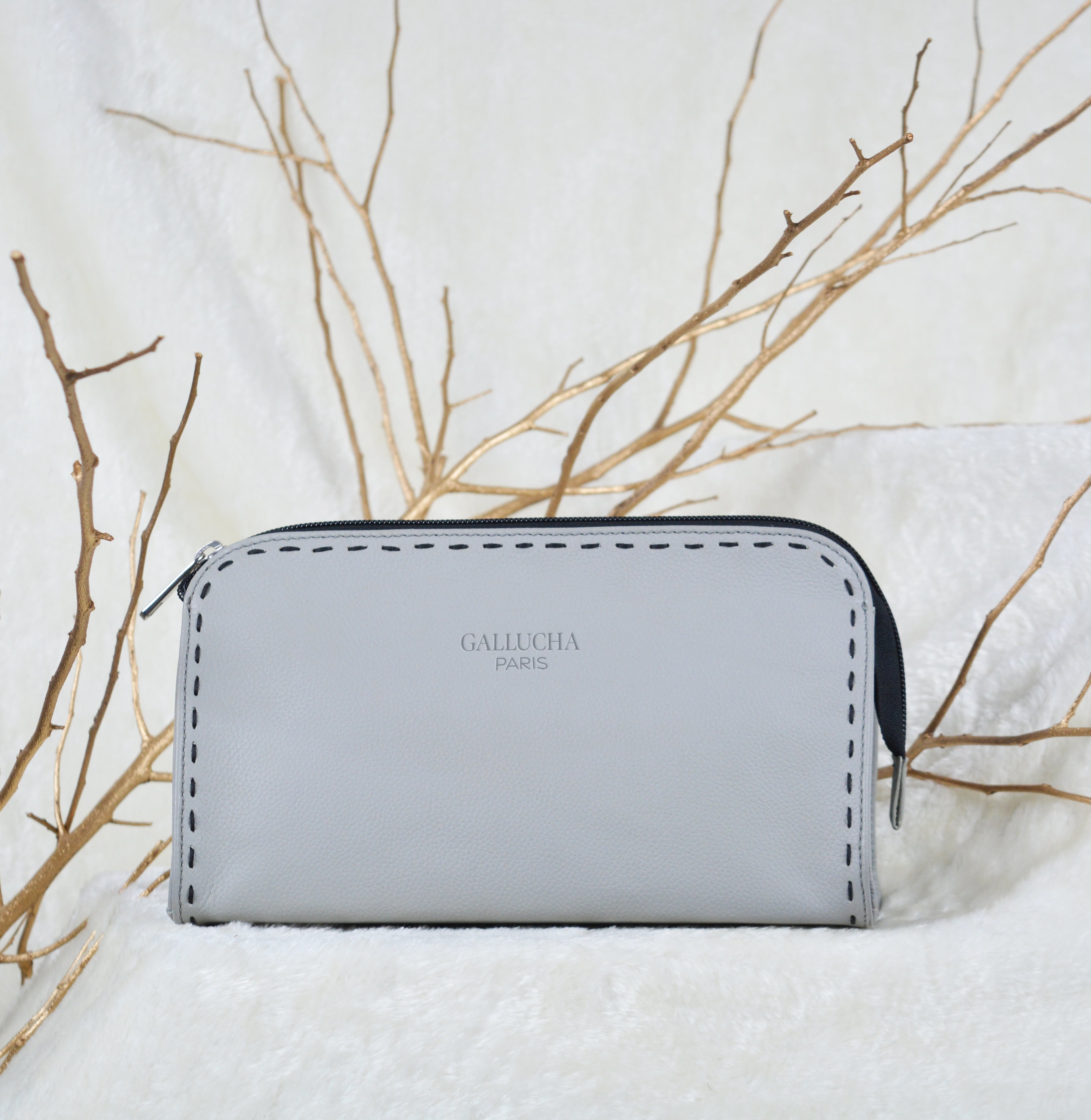Unisex Grey Pouch – Gallucha Paris