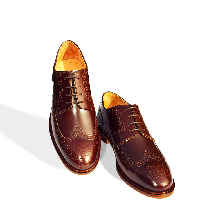 Gallucha Paris leather tan brogue shoes