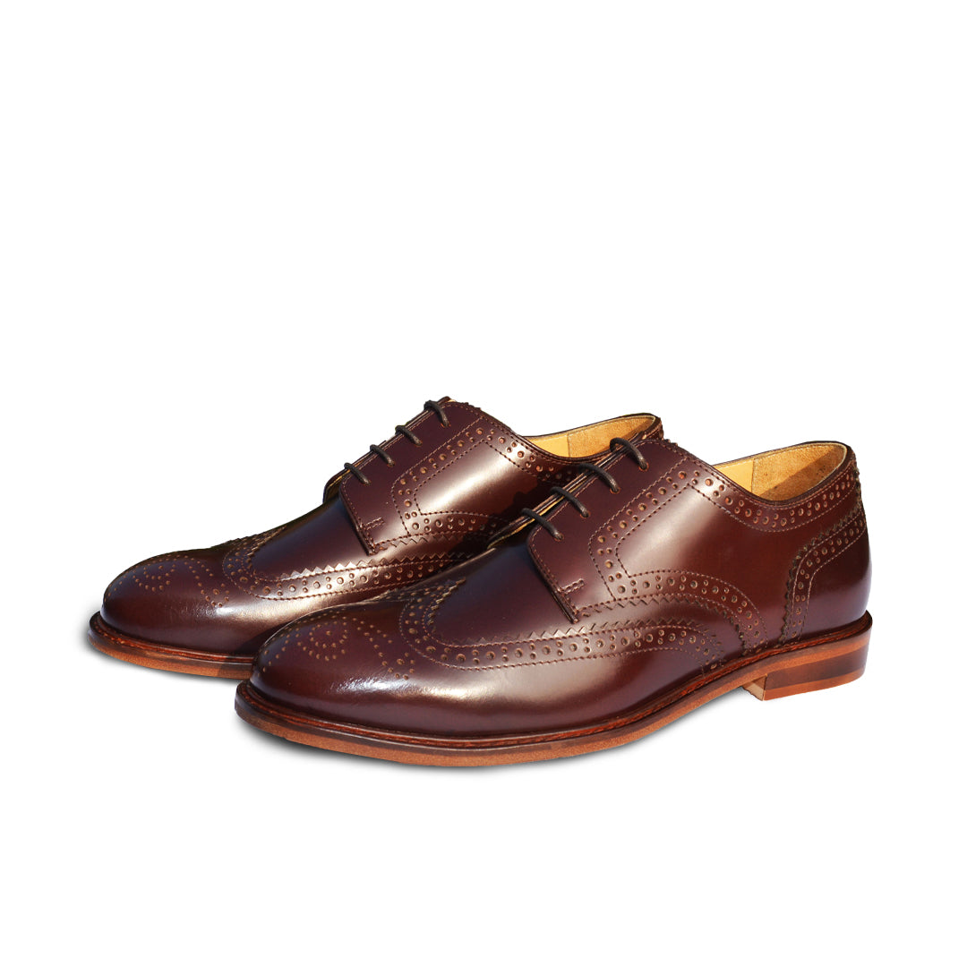 Gallucha Paris leather tan brogue shoes